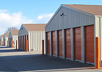 Self storage with extra wide driveways and doors